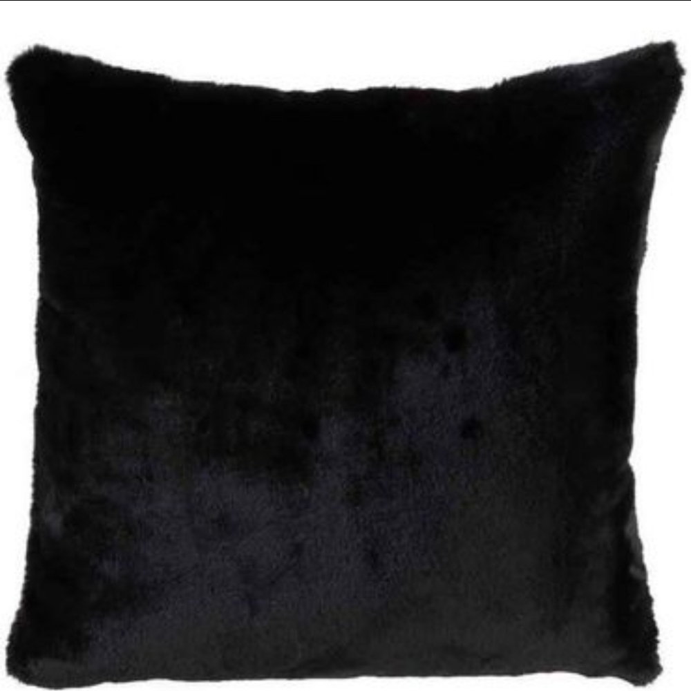 Tahari Home- Black Faux Fur Pillow Covers